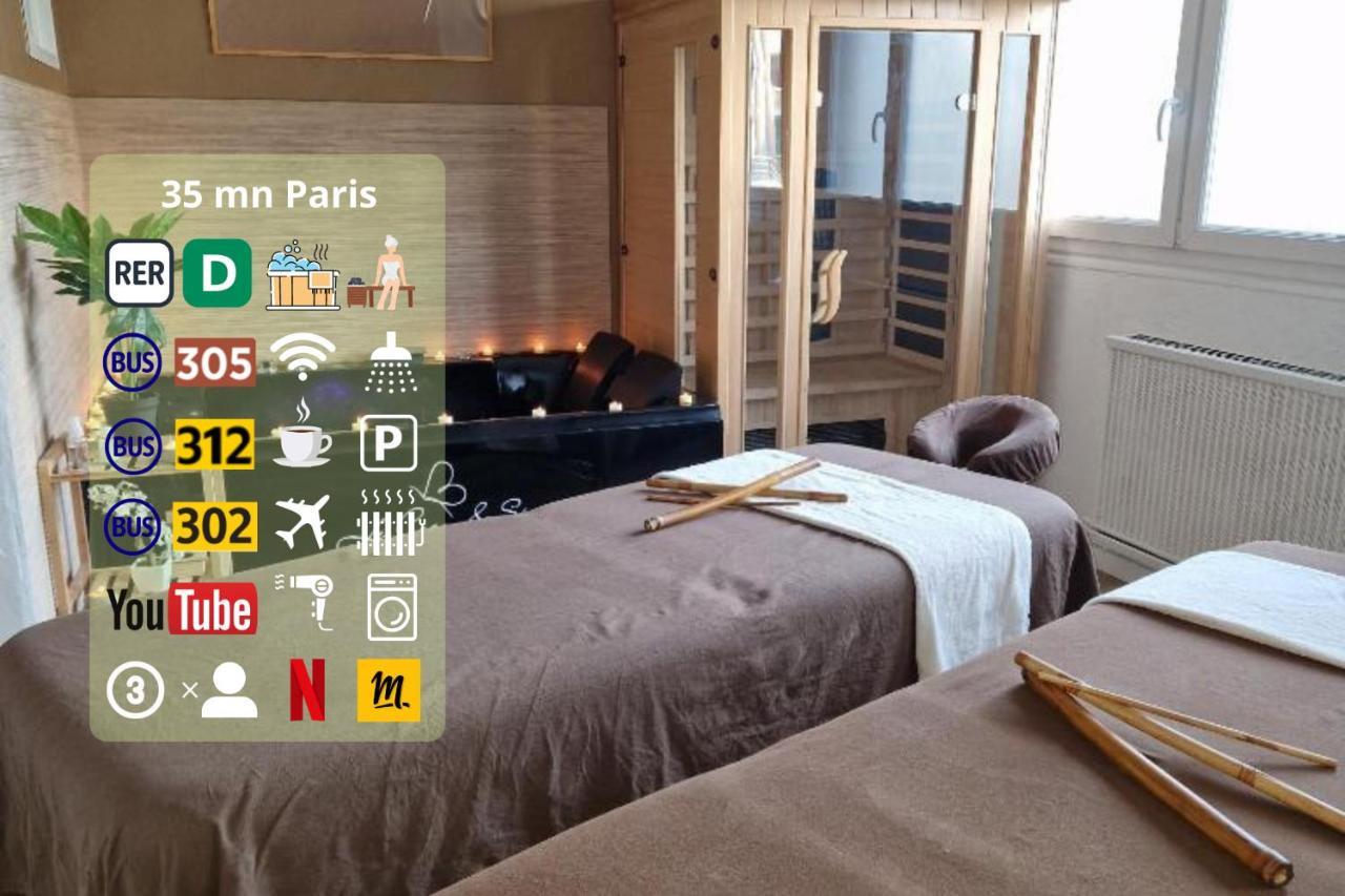 Derniere Reservations Avant Indisponibilite En Septembre Pour 12 Mois, Illimites Jacuzzi Spa Bain A Remous Interieur, Sauna Interieur, Parking Reserve, Vue Et Acces Parc, Prestations Uniques, 1Er Etage คอร์เบล-เอซองส์ ภายนอก รูปภาพ